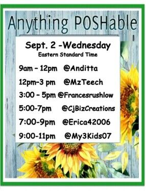 Anything POSHable Wednesday Show! Coast to Coast Hosts